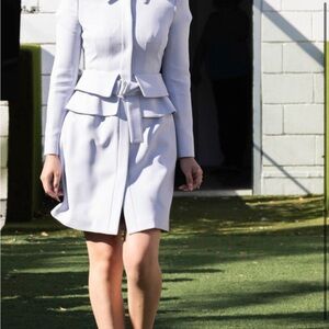 Alexander McQueen elegant Belted Jacket pastel light Lilac color coat size XS